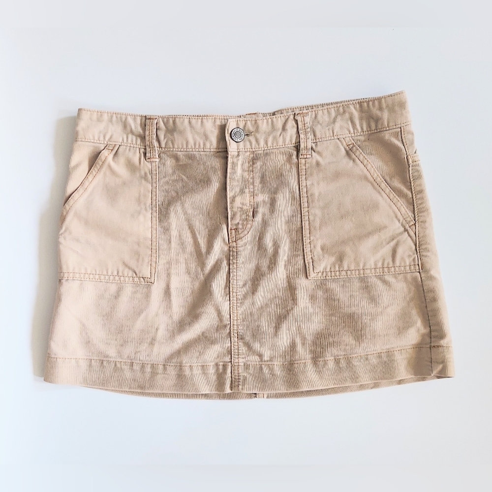 Gap Limited Edition Stretch Corduroy Mini Skirt Size 12 Beige